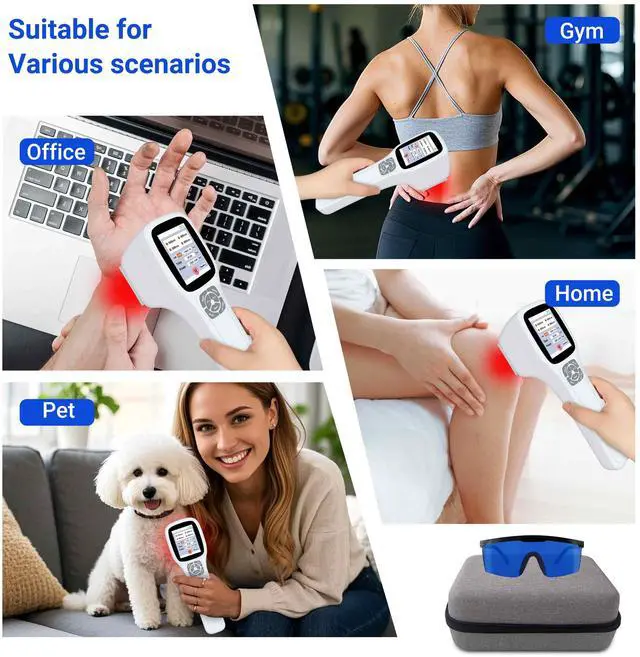Alt view image 3 of 7 - ZJZK Cold Laser Therapy Device, Infrared Red Light Laser Therapy for Joint, 650nm*10+808nm*5+905nm*5+980nm*5, Muscle Relax and Pain Relief, Pet Laser Therapy at Home for Human or pet