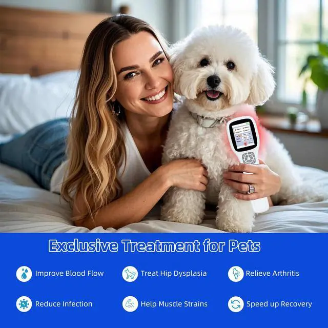 Alt view image 7 of 7 - ZJZK Cold Laser Therapy Device, Infrared Red Light Laser Therapy for Joint, 650nm*10+808nm*5+905nm*5+980nm*5, Muscle Relax and Pain Relief, Pet Laser Therapy at Home for Human or pet