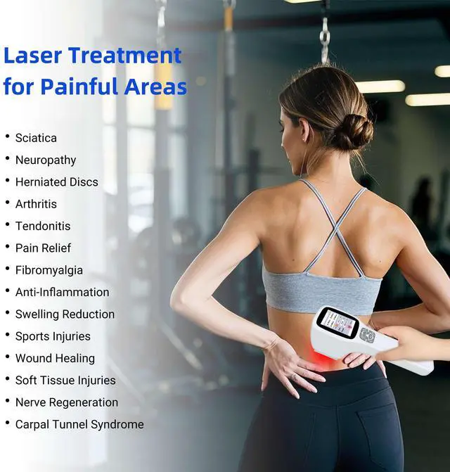 Alt view image 4 of 7 - ZJZK Cold Laser Therapy Device, Infrared Red Light Laser Therapy for Joint, 650nm*10+808nm*5+905nm*5+980nm*5, Muscle Relax and Pain Relief, Pet Laser Therapy at Home for Human or pet
