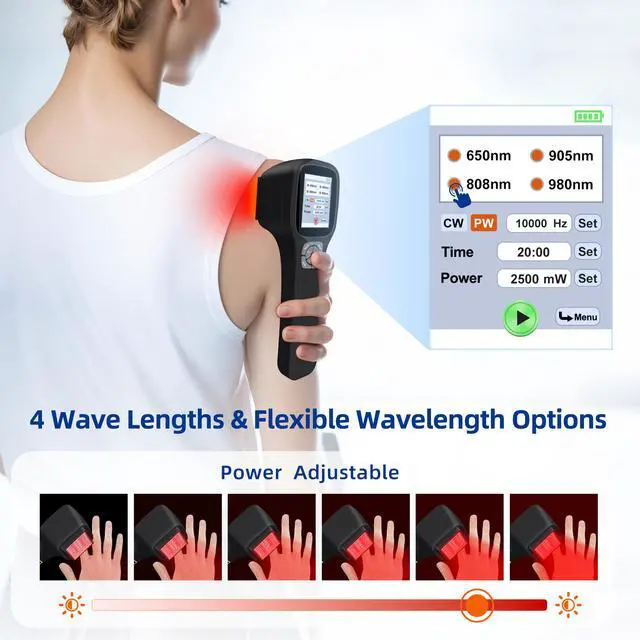 Alt view image 5 of 7 - ZJZK Cold Laser Therapy Device, Infrared Red Light Laser Therapy for Dog Joint, 650nm*10+808nm*5+905nm*5+980nm*5 Muscle Relax and Pain Relief, Laser Therapy at Home
