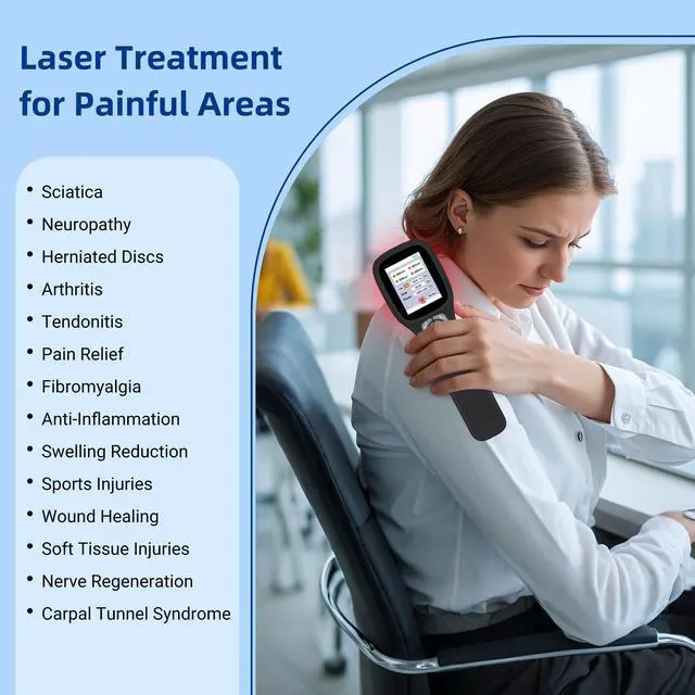 Alt view image 4 of 7 - ZJZK Cold Laser Therapy Device, Infrared Red Light Laser Therapy for Dog Joint, 650nm*10+808nm*5+905nm*5+980nm*5 Muscle Relax and Pain Relief, Laser Therapy at Home