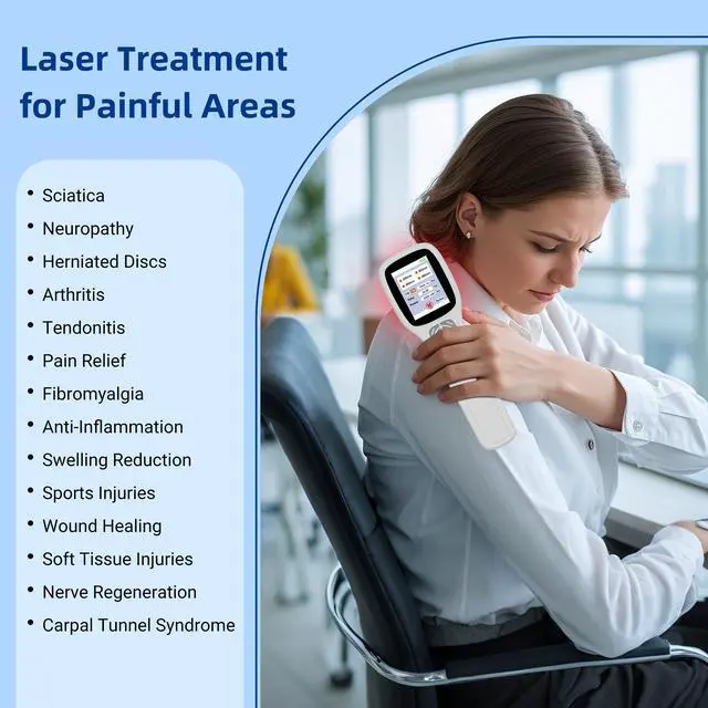 Alt view image 3 of 7 - ZJZK Cold Laser Therapy Device, Infrared Red Light Laser Therapy for Dog Joint, 650nm*10+808nm*5+905nm*5+980nm*5 Muscle Relax and Pain Relief, Laser Therapy at Home grey