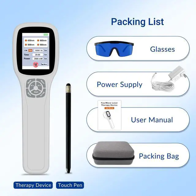 Alt view image 7 of 7 - ZJZK Cold Laser Therapy Device, Infrared Red Light Laser Therapy for Dog Joint, 650nm*10+808nm*5+905nm*5+980nm*5 Muscle Relax and Pain Relief, Laser Therapy at Home grey