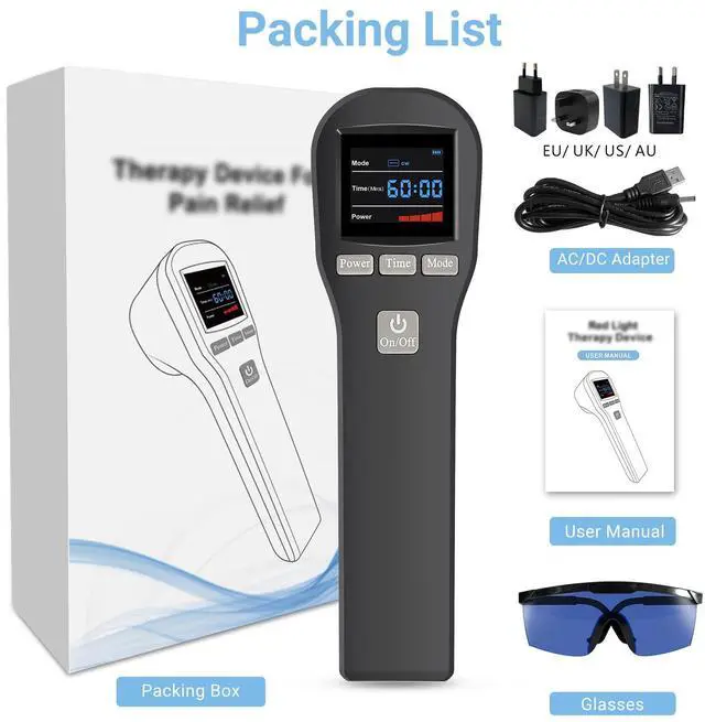 Alt view image 7 of 7 - ZJKC Cold Light Therapy Wand For Ankle Shoulder Knee Elbow Hand 4x808nm +16x650nm Red Light Therapy Device For Human Pet, Near Infrared Light Therapy For Tissue Joint Pain Relief Muscle Recovery, Home