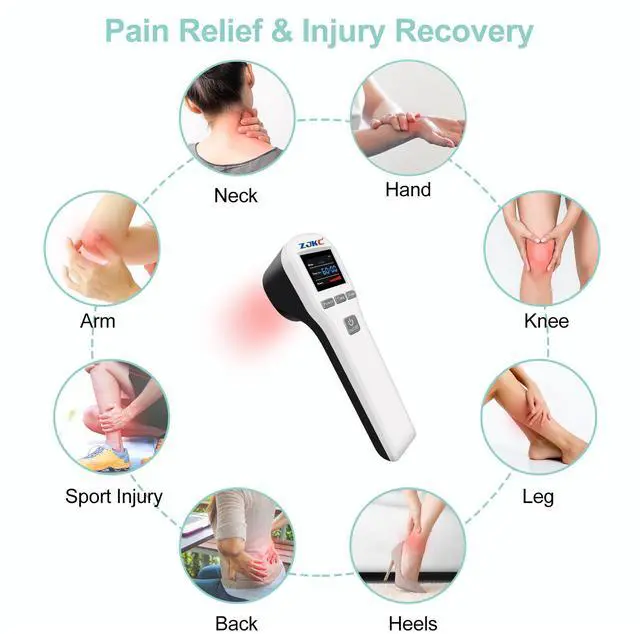 Alt view image 4 of 7 - ZJKC Cold Light Therapy Wand For Ankle Shoulder Knee Elbow Hand 4x808nm +16x650nm Red Light Therapy Device For Human Pet, Near Infrared Light Therapy For Tissue Joint Pain Relief Muscle Recovery, Home