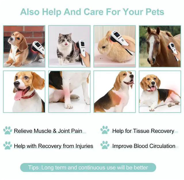 Alt view image 5 of 7 - ZJKC Cold Light Therapy Wand For Ankle Shoulder Knee Elbow Hand 4x808nm +16x650nm Red Light Therapy Device For Human Pet, Near Infrared Light Therapy For Tissue Joint Pain Relief Muscle Recovery, Home