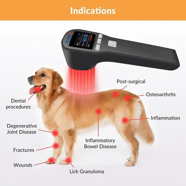 Alt view image 7 of 7 - ZJKC Cold Light Therapy Wand For Ankle Shoulder Knee Elbow Hand 4x808nm +16x650nm Red Light Therapy Device For Human Pet, Near Infrared Light Therapy For Tissue Joint Pain Relief Muscle Recovery, Home
