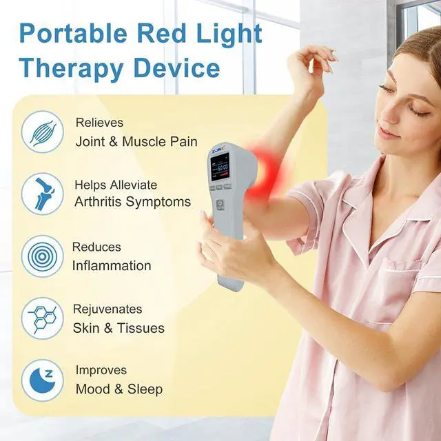 Alt view image 3 of 7 - ZJKC Cold Light Therapy Wand For Ankle Shoulder Knee Elbow Hand 4x808nm +16x650nm Red Light Therapy Device For Human Pet, Near Infrared Light Therapy For Tissue Joint Pain Relief Muscle Recovery Home