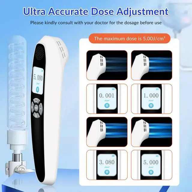 Alt view image 2 of 7 - ZJZK 308nm UVB Handheld Light Therapy Lamp High Intensity, High Targeting Phototherapy for Skin white Use for Vitiligo and Psoriasis