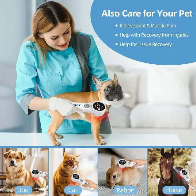 Alt view image 6 of 7 - ZJKC Cold Laser Therapy Device for Dogs, 16x660nm+4x810nm+4x980nm, Handheld Red Light Therapy for Joint&Muscles Pain Relief, Pet Laser Therapy for Dogs Cats Horse, Helps Inflammation, Wound Healing