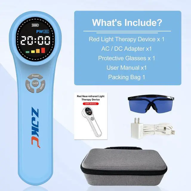 Alt view image 7 of 7 - ZJKC Cold Laser Therapy Device for Dogs, 16x660nm+4x810nm+4x980nm, Handheld Red Light Therapy for Joint&Muscles Pain Relief, Pet Laser Therapy for Dogs Cats Horse, Helps Inflammation, Wound Healing
