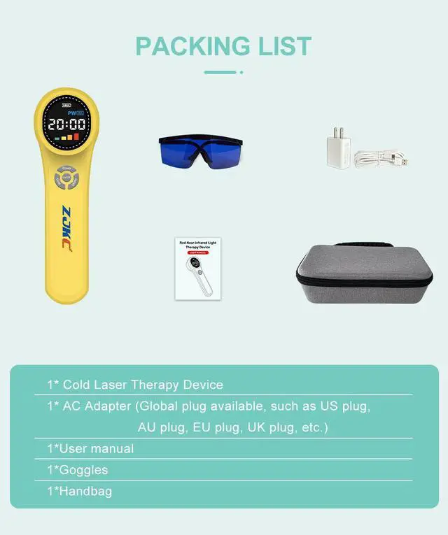 Alt view image 7 of 7 - ZJKC Cold Laser Therapy Device for Dogs, 16x660nm+4x810nm+4x980nm, Handheld Red Light Therapy for Joint&Muscles Pain Relief, Pet Laser Therapy for Dogs Cats Horse, Helps Inflammation, Wound Healing