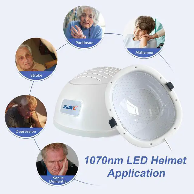Alt view image 5 of 7 - ZJKC 1070nm photobiomodulation Helmet Near Infrared Light Therapy for Brain Health red light therapy Stroke Parkinson