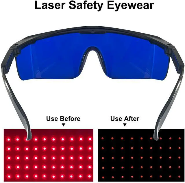 Alt view image 4 of 7 - ZJZK Laser Protective Glasses Goggles for Photon Beauty Red Light Therapy Device