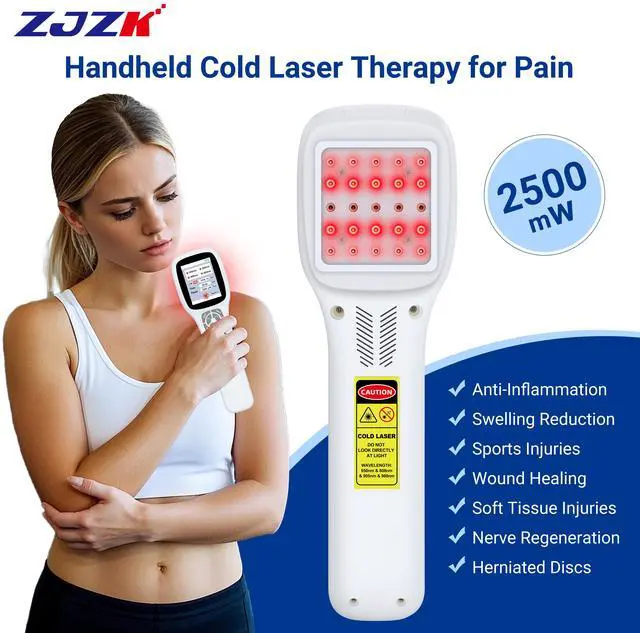 Main image of ZJZK Cold Laser Therapy Device, Infrared Red Light Laser Therapy for Dog Joint, 650nm*10+808nm*5+905nm*5+980nm*5, Muscle Relax and Pain Relief, Pet Laser Therapy at Home for Dogs, Cat and Horse white