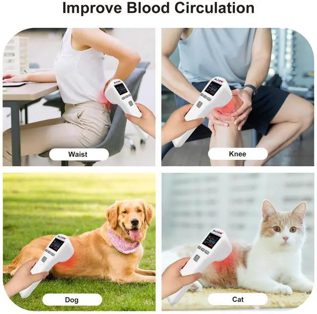 Alt view image 3 of 7 - ZJZK Cold Laser Therapy Device for Muscle & Joint, 4x808nm+16x650nm, Pain Relief, Accelerate Healing, Home Light Therapy for Human and Animals