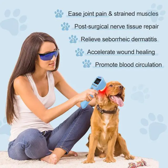 Alt view image 4 of 7 - ZJZK Cold Laser Therapy Device for Muscle & Joint, 4x808nm+16x650nm, Pain Relief, Accelerate Healing, Home Light Therapy for Human and Animals Blue