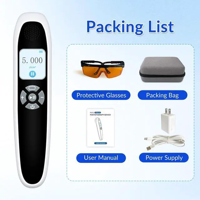 Alt view image 7 of 7 - ZJZK Excimer 308nm Laser Ultraviolet Handheld 20mW/cm² for Vitiligo, psoriasis At-Home