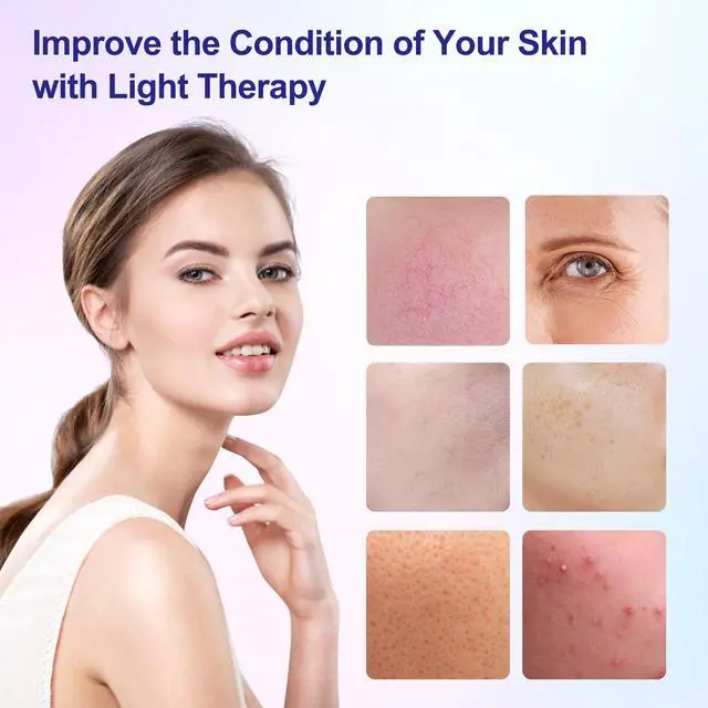 Alt view image 4 of 7 - ZJZK Red Light Therapy Mask-Infrared Photons Facial Skin Care Machine LED Beauty Mask-Flexible Led Light Therapy Silicone material grey