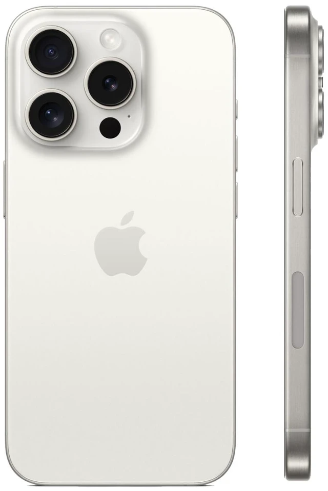 Alt view image 2 of 4 - Apple iPhone 15 Pro A2848 1TB, White Titanium, Fully Unlocked - Good Condition
