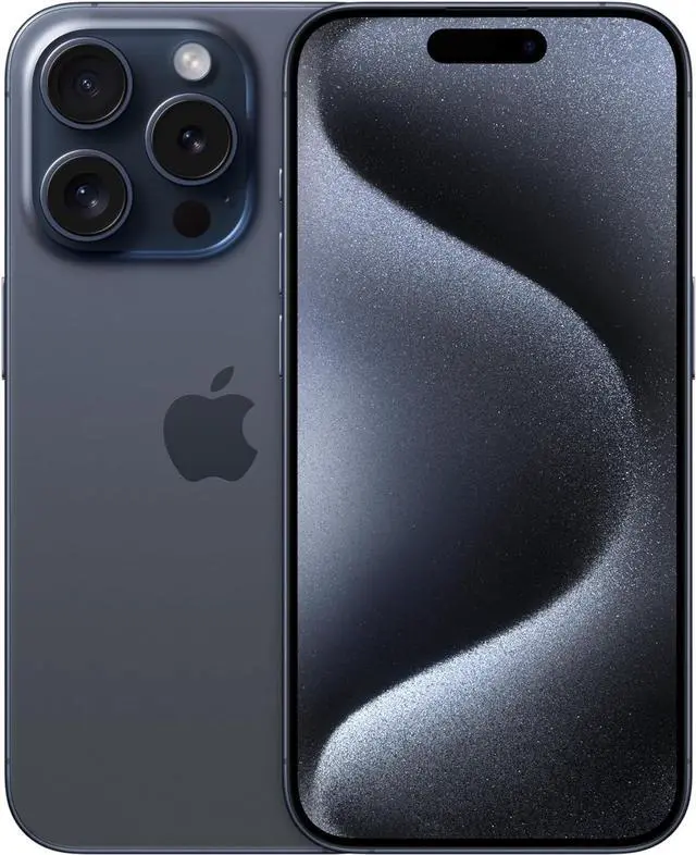 Main image of Apple iPhone 15 Pro Smartphone 128GB Fully Unlocked Excellent Refurbished [Blue Titanium]
