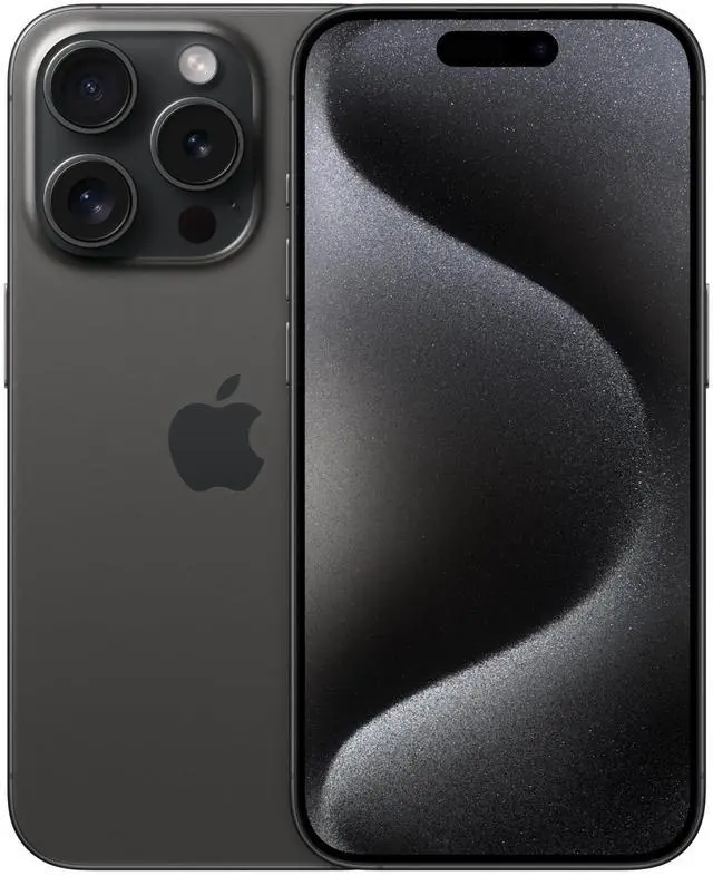 Alt view image 2 of 3 - Apple iPhone 15 Pro Smartphone 128GB Fully Unlocked Very Good Refurbished [Black Titanium]