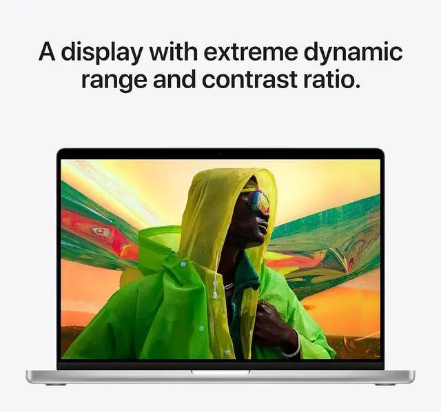 Alt view image 3 of 3 - Apple Macbook Pro M1 14" 8-core CPU 14-core GPU 2021 512GB SSD 16GB Ram Silver
