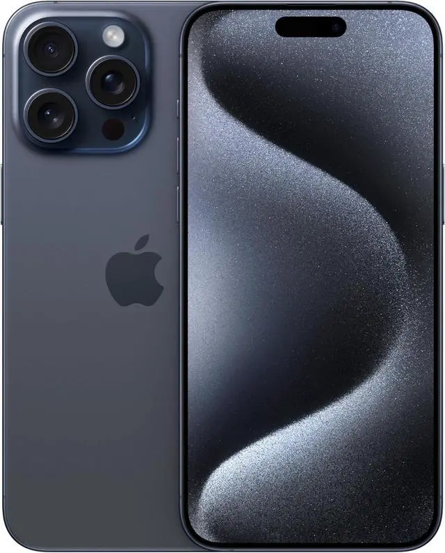 Alt view image 2 of 5 - Apple iPhone 15 Pro Max 256GB Blue Titanium Fully Unlocked Smartphone - Premium 90% and Above Battery - Excellent
