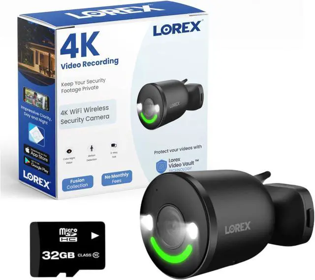 Main image of Lorex 4K Spotlight Indoor/Outdoor Wi-Fi 6 Security Camera with Smart Security Lighting, Person, Vehicle, Animal and Package Detection, 2-Way Talk, Quick Response, Lorex Fusion