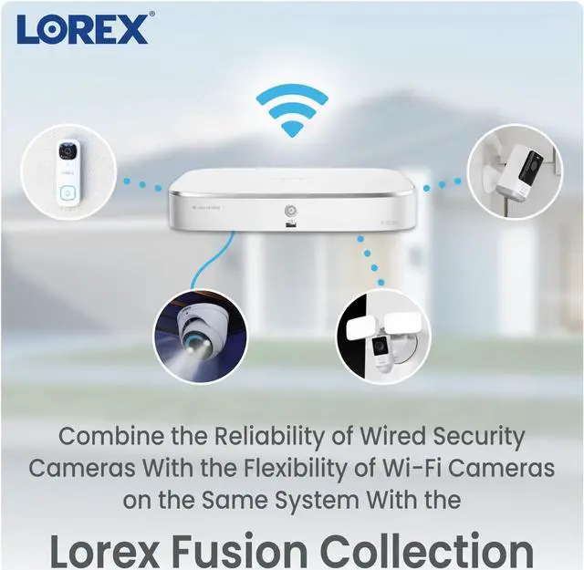 Alt view image 7 of 7 - Lorex 2K Wired WiFi Smart Video Doorbell Camera w/ No Subscription Fee - Smart Security Lighting, Night Vision, Motion Detection, Requires Existing Wiring (White)