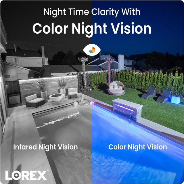 Alt view image 3 of 7 - Lorex 2K Wired WiFi Smart Video Doorbell Camera w/ No Subscription Fee - Smart Security Lighting, Night Vision, Motion Detection, Requires Existing Wiring (Snow White)