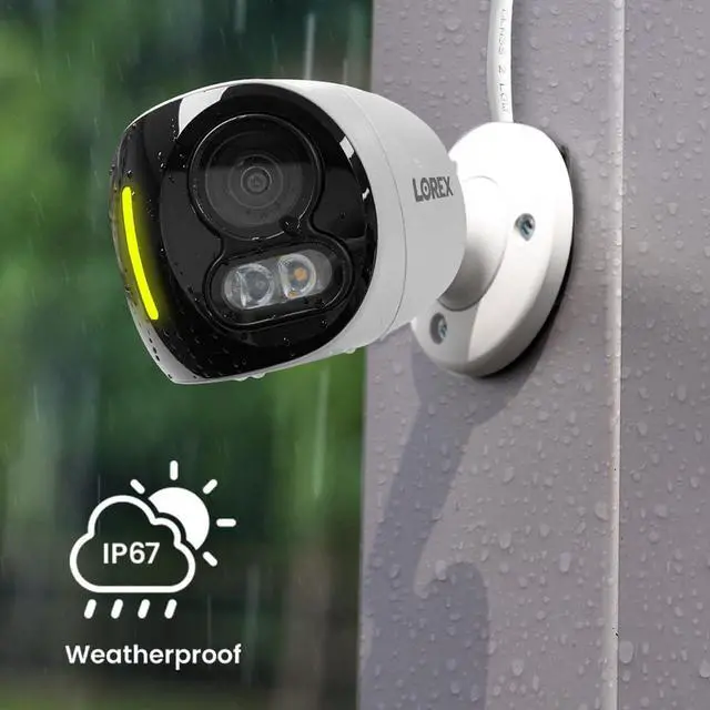Alt view image 4 of 7 - Lorex 4K 8MP IP Wired Dual-Lens Add-On Outdoor Security Camera - Smart Security Lighting, Smart Motion Detection, 180° Panoramic View, Auto Framing, Color Night Vision, 2-Way Talk, REQUIRES RECORDER