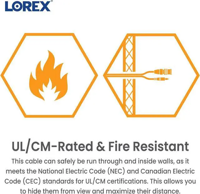Alt view image 17 of 20 - Lorex 100 ft Premium 4K RG59/Power Accessory Cable