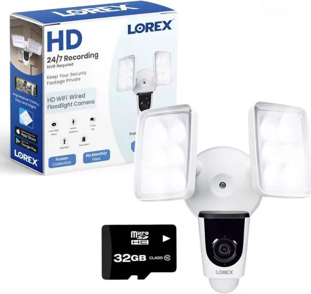 Alt view image 19 of 20 - Lorex V261LCD-E 2MP 1080p 2-Way Audio Indoor/Outdoor Wi-Fi Floodlight Camera