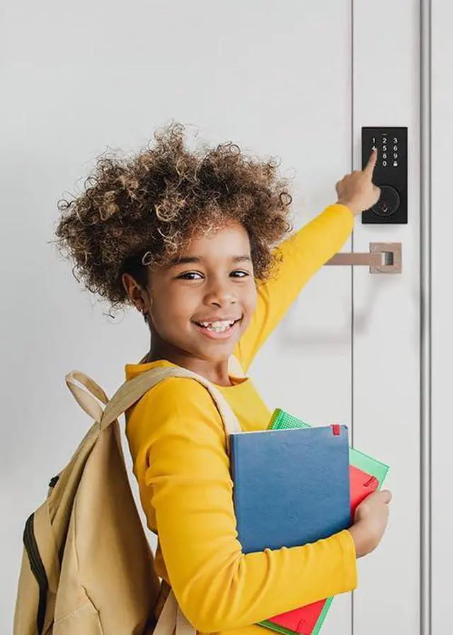 Alt view image 3 of 7 - Keyless Entry Bluetooth Smart Door Lock with Electronic Backlit Keypad - Deadbolt for Front Door with 2 Keys, Remote App, Auto Lock and Unlock, Weather-Resistant, Programmable Codes (Gift box)