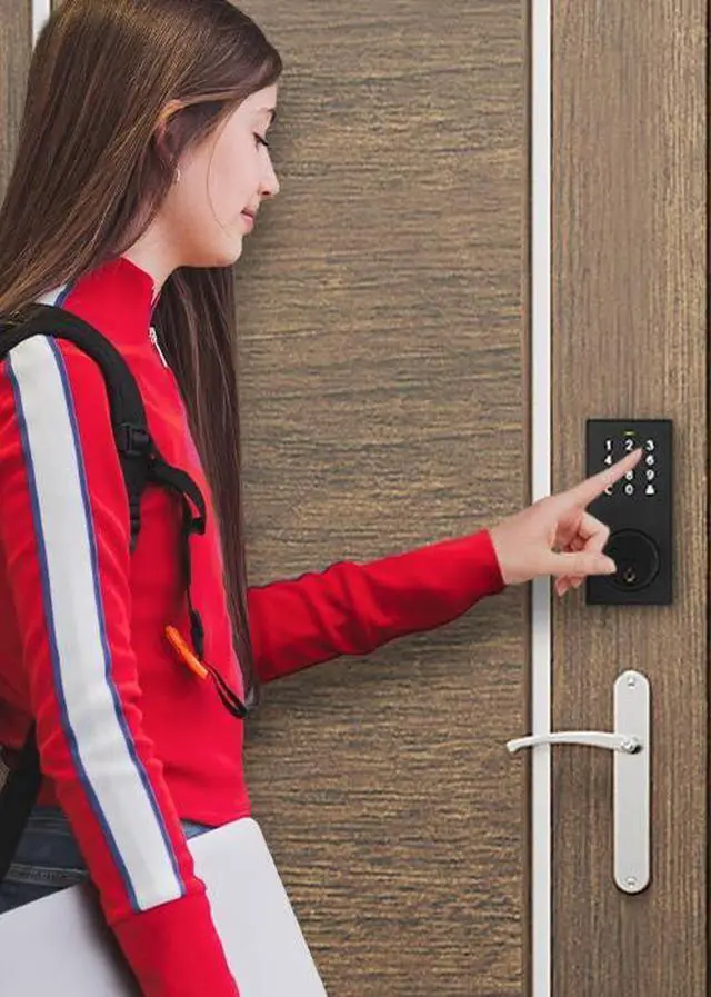 Alt view image 5 of 7 - Keyless Entry Bluetooth Smart Door Lock with Electronic Backlit Keypad - Deadbolt for Front Door with 2 Keys, Remote App, Auto Lock and Unlock, Weather-Resistant, Programmable Codes (Gift box)