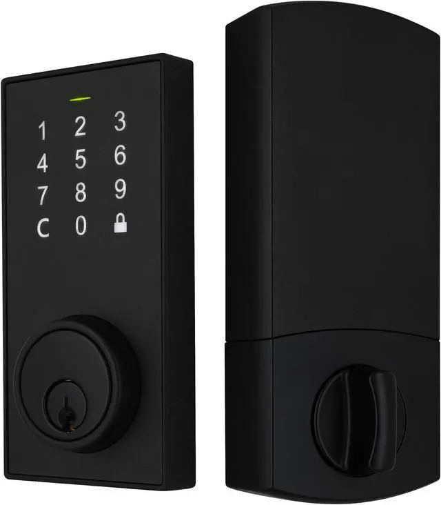 Main image of Keyless Entry Bluetooth Smart Door Lock with Electronic Backlit Keypad - Deadbolt for Front Door with 2 Keys, Remote App, Auto Lock and Unlock, Weather-Resistant, Programmable Codes (Gift box)