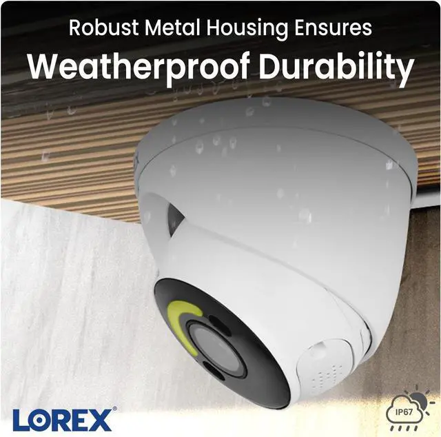 Alt view image 7 of 7 - Lorex 4K 2TB 16-Channel (8 Wired + 8 WiFi) Fusion Indoor/Outdoor Security Camera system with Three IP PoE Dome Cameras with Smart Security Lighting