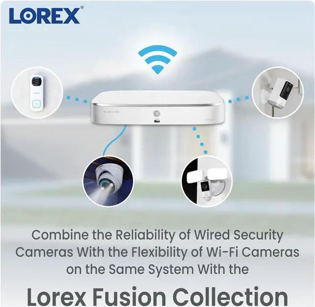 Alt view image 2 of 7 - Lorex 2K Indoor/Outdoor Spotlight Camera with Color Night Vision, 2-Way Talk, Person Detection, White (White)