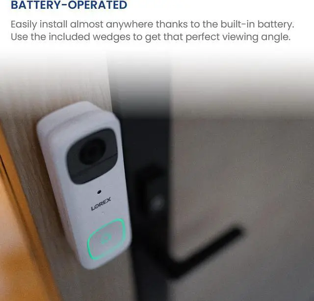 Alt view image 11 of 13 - Lorex B463AJDBE Wi-Fi Video Doorbell (Battery-Operated)