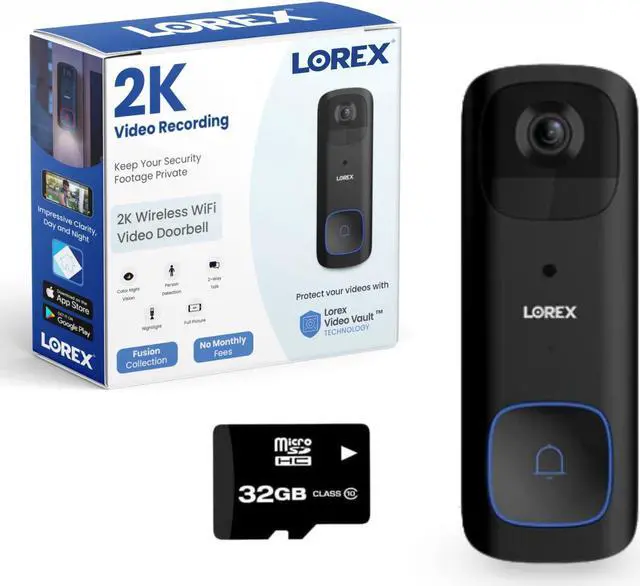 Alt view image 7 of 13 - Lorex B463AJDBE Wi-Fi Video Doorbell (Battery-Operated)