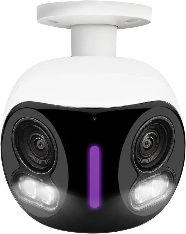 Main image of Lorex 4K 8MP IP Wired Dual-Lens Add-On Outdoor Security Camera - Smart Security Lighting, Smart Motion Detection, 180° Panoramic View, Auto Framing, Color Night Vision, 2-Way Talk, REQUIRES RECORDER