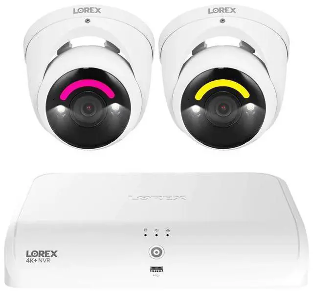 Main image of Lorex 4K+ 12MP 16 Camera Capable (8 Wired + 8 Fusion Wi-Fi ) 2TB Wired NVR System with H30 IP Dome Cameras