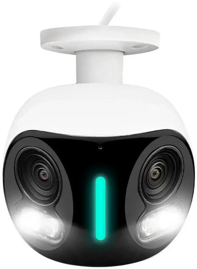 Main image of Lorex 4K 8MP IP Wired Dual-Lens Add-On Outdoor Security Camera - Smart Security Lighting, Smart Motion Detection, 180° Panoramic View, Auto Framing, Color Night Vision, 2-Way Talk, REQUIRES RECORDER