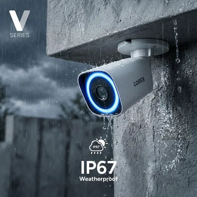Alt view image 3 of 6 - Lorex Connect V5 4K PoE Bullet Cameras with Color Smart Security Lighting - White/Black