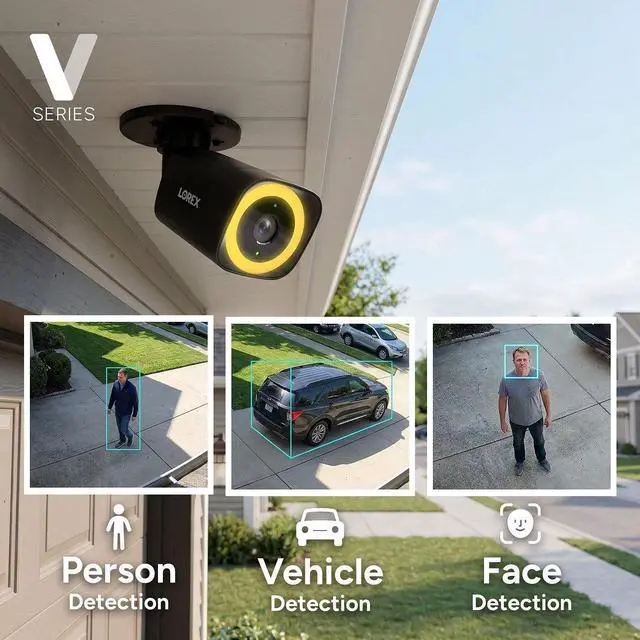 Alt view image 4 of 6 - Lorex Connect V5 4K PoE Bullet Cameras with Color Smart Security Lighting - White/Black