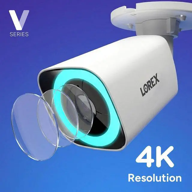 Alt view image 6 of 6 - Lorex Connect V5 4K PoE Bullet Cameras with Color Smart Security Lighting - White/Black