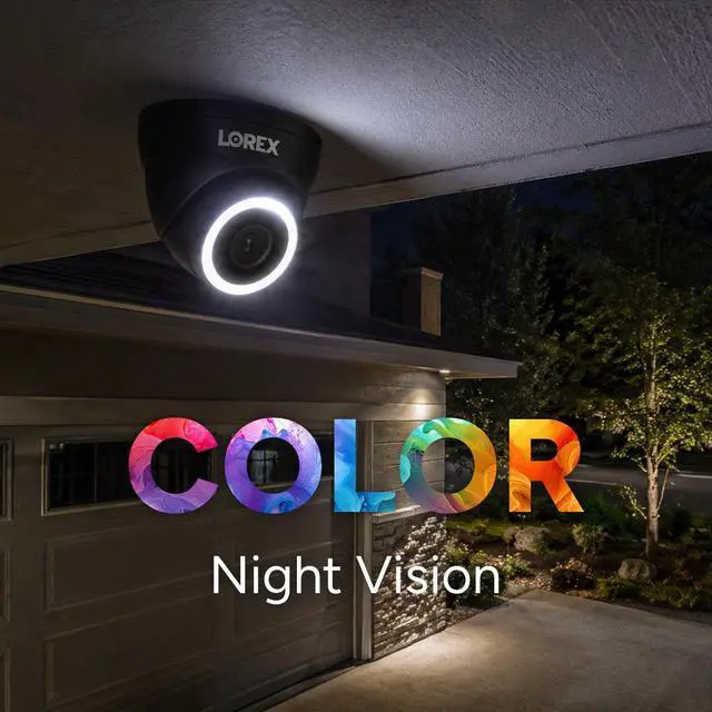 Alt view image 3 of 6 - Lorex Connect V3 4K Wired PoE Turret Camera with Smart Security Lighting - White/Black