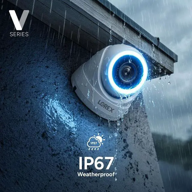 Alt view image 3 of 6 - Lorex Connect V5 4K PoE Turret Cameras with Color Smart Security Lighting - White/Black