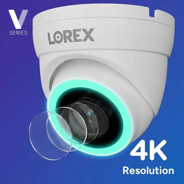 Alt view image 6 of 6 - Lorex Connect V5 4K PoE Turret Cameras with Color Smart Security Lighting - White/Black